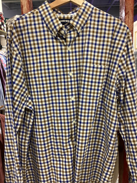Land’s End Check Shirt SZ XL REG.