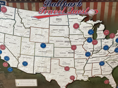 Baseball Travel Quest Map