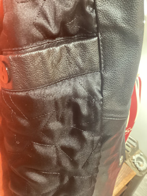 Converse Leather Varsity Jacket SZ XXL