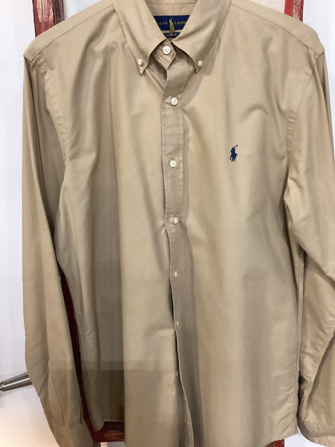 Ralph Lauren Cotton Khaki Shirt SZ Latge (regular fit)