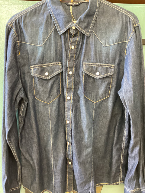 Denim Western Workshirt SZ Medium