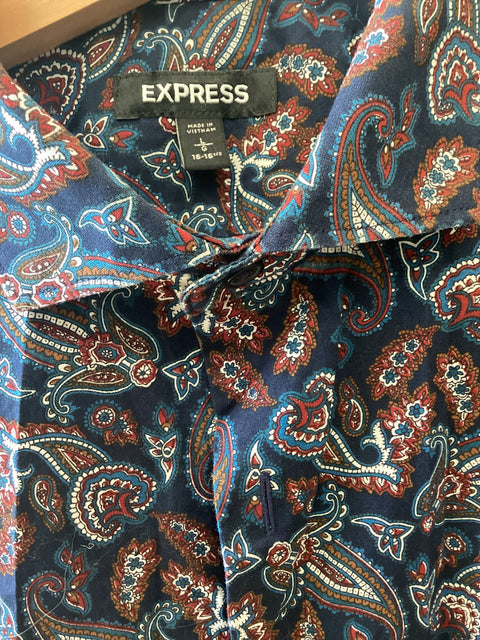 Paisley Cotton Shirt SZ Large