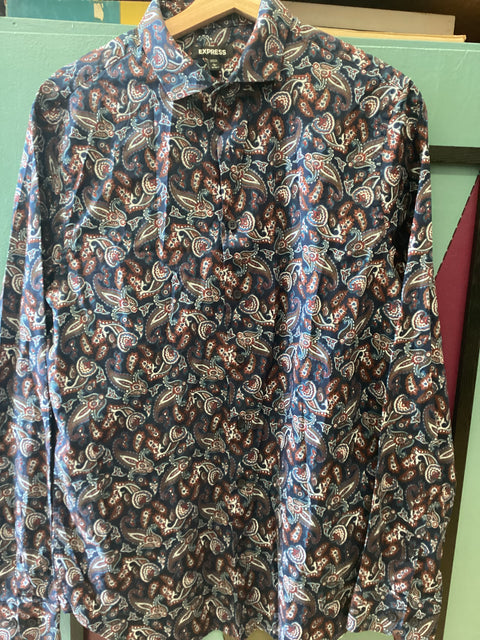 Paisley Cotton Shirt SZ Large