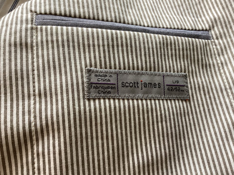 Scott James NOS Cotton Stripe Blazer SZ 40