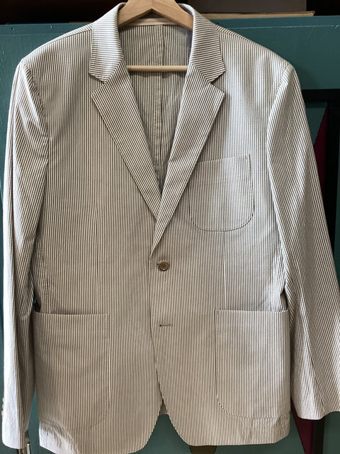 Scott James NOS Cotton Stripe Blazer SZ 40