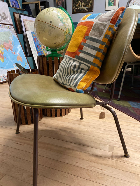 MCM Upholstered Clamshell Chair