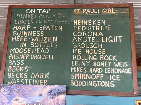 Vintage Beer Menu Sign