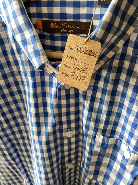 Ben Sherman Checked Shirt SZ Large